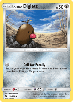 Alolan Diglett #122 from Lost Thunder