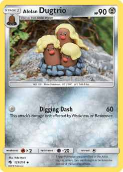 Alolan Dugtrio #123 from Lost Thunder