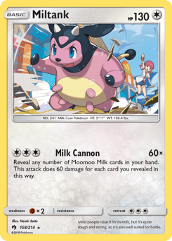 Miltank #158 from Lost Thunder