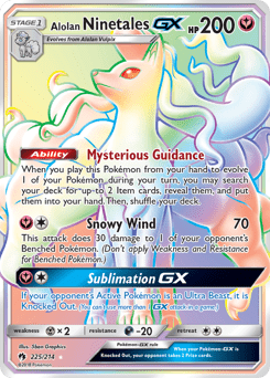 Alolan Ninetales-GX #225 from Lost Thunder