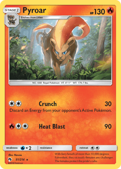Pyroar #51 from Lost Thunder