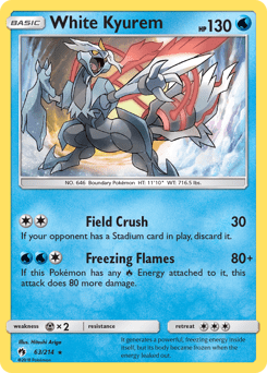 White Kyurem #63 from Lost Thunder