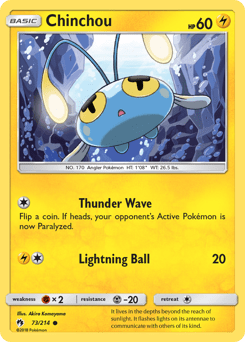 Chinchou #73 from Lost Thunder