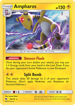 Ampharos #78 from Lost Thunder