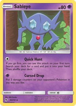 Sableye #96 from Lost Thunder