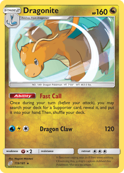 Dragonite #119 from Team Up