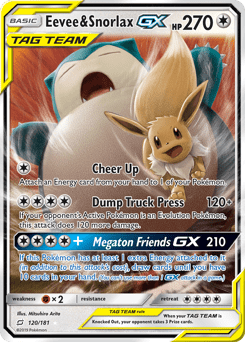 Eevee & Snorlax-GX #120 from Team Up