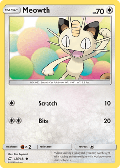 Meowth #125 from Team Up