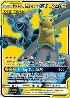 Pikachu & Zekrom-GX #162 from Team Up