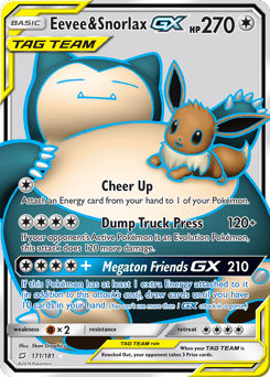 Eevee & Snorlax-GX #171 from Team Up