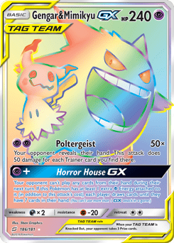 Gengar & Mimikyu-GX #186 from Team Up