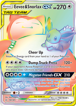 Eevee & Snorlax-GX #191 from Team Up