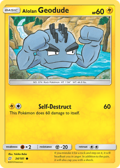 Alolan Geodude #34 from Team Up