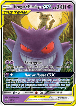 Gengar & Mimikyu-GX #53 from Team Up