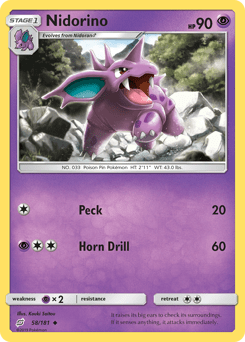Nidorino #58 from Team Up