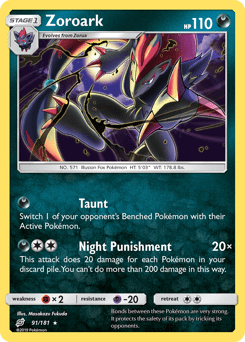 Zoroark #91 from Team Up