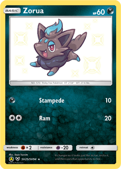 Zorua #SV25 from Shiny Vault