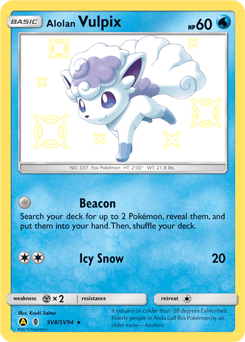 Alolan Vulpix #SV8 from Shiny Vault