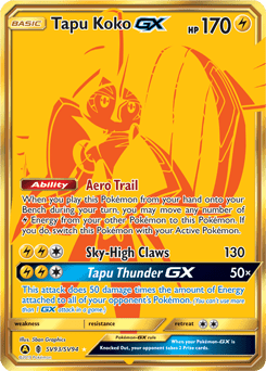 Tapu Koko-GX #SV93 from Shiny Vault
