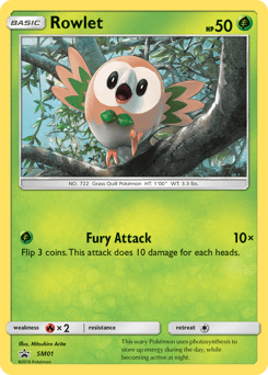 Rowlet #SM01 from SM Black Star Promos