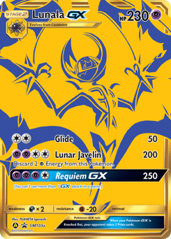 Lunala-GX #SM103a from SM Black Star Promos
