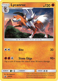 Lycanroc #SM105 from SM Black Star Promos