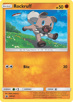 Rockruff #SM120 from SM Black Star Promos