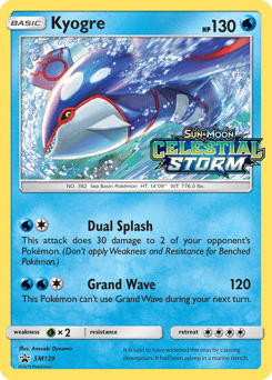 Kyogre #SM129 from SM Black Star Promos
