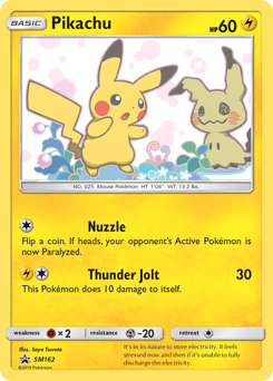 Pikachu #SM162 from SM Black Star Promos