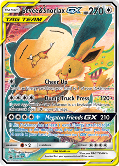 Eevee & Snorlax-GX #SM169 from SM Black Star Promos