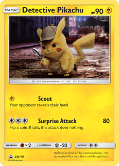 Detective Pikachu #SM170 from SM Black Star Promos