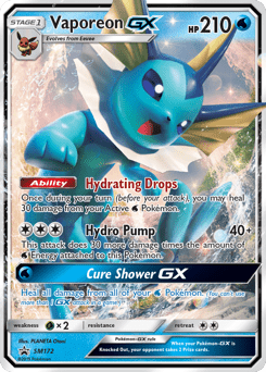 Vaporeon-GX #SM172 from SM Black Star Promos