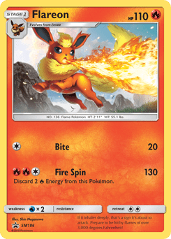 Flareon #SM186 from SM Black Star Promos