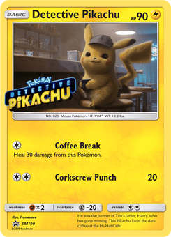 Detective Pikachu #SM190 from SM Black Star Promos