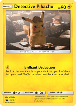 Detective Pikachu #SM194 from SM Black Star Promos