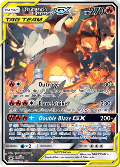 Reshiram & Charizard-GX #SM201 from SM Black Star Promos