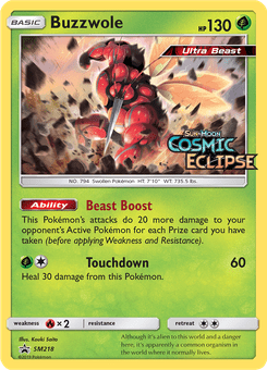 Buzzwole #SM218 from SM Black Star Promos