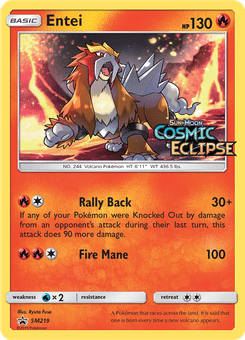 Entei #SM219 from SM Black Star Promos