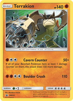 Terrakion #SM223 from SM Black Star Promos