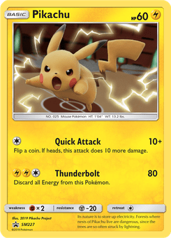 Pikachu #SM227 from SM Black Star Promos