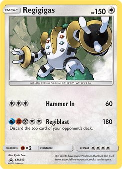 Regigigas #SM243 from SM Black Star Promos