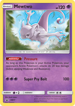 Mewtwo #SM77 from SM Black Star Promos