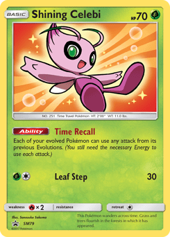 Shining Celebi #SM79 from SM Black Star Promos