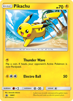 Pikachu #SM81 from SM Black Star Promos