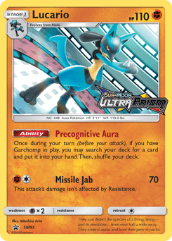 Lucario #SM95 from SM Black Star Promos