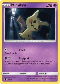 Mimikyu #SM99 from SM Black Star Promos