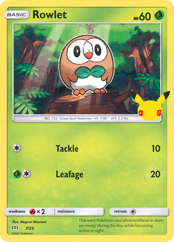 Rowlet #7 from McDonald's 25th Anniversary