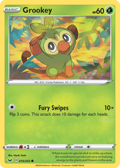Grookey #10 from Sword & Shield
