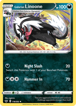 Galarian Linoone #118 from Sword & Shield