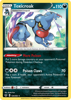 Toxicroak #124 from Sword & Shield
